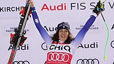 Federica Brignoneová po triumfu ve sjezdu v Ga-Pa.