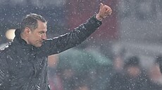 Kou� Feyenoordu Brian Priske p�i utkání proti Bayernu.