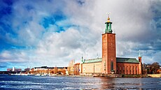 Stockholmská radnice Stadshuset je symbolem védského hlavního msta.