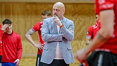 Trenér bud�jovických volejbalist� Zden�k �mejkal b�hem utkání se Lvy Praha.