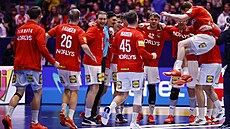 Dán�tí házenká�i slaví �tvrtfinálovou výhru nad Brazílií.