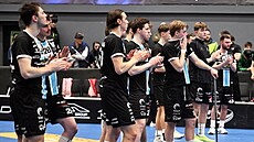 Zklamaní boleslavtí florbalisté po prohe ve finále Poháru mistr.