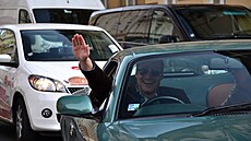 Filip Turek p�i projí��ce v aut� v roce 2013.