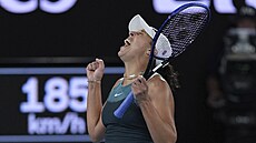 Americká tenistka Madison Keysová slaví vít�zství ve finále Australian Open.