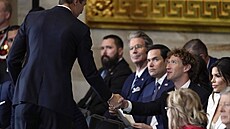 Majitel Mety Mark Zuckerberg se na inauguraci nov� zvoleného amerického...