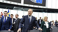 Polský premiér Donald Tusk p�ednesl projev p�ed poslanci Evropského parlamentu...
