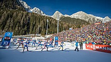 Start muské tafety v Anterselv