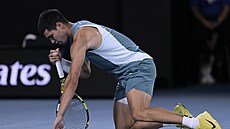 Zklamaný Carlos Alcaraz ve �tvrtfinále Australian Open.