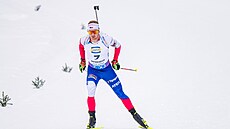 Vít�zslav Hornig b�hem stíhacího závodu v Anterselv�.