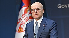 Srbský premiér Milo� Vu�evi� (28. ledna 2025)
