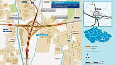 V Brn� se chystají rozsáhlé práce u k�i�ovatky dálnic D1 a D2.