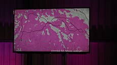 Trasa Jizerské 50 je vyzna�ená �ernou linkou, bílá místa v map� jsou bez...