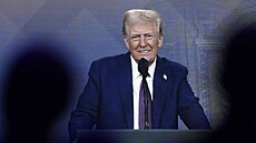 Donald Trump bhem tiskové konference