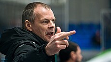 Kladno, 24. 1. 2025. Rytí�i Kladno - BK Mladá Boleslav. Richard Král, trenér...