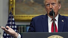 Donald Trump při svém projevu (21. ledna 2025)
