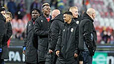 Plze�tí fotbalisté oslavují postup do jarní fáze Evropské ligy po výh�e nad...