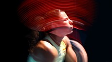 Emma Navarrová b�hem zápasu na Australian Open