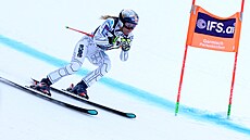 Ester Ledecká b�hem tréninku na sjezd v Garmisch-Partenkirchenu