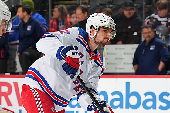 �eský úto�ník Filip Chytil v dresu New York Rangers