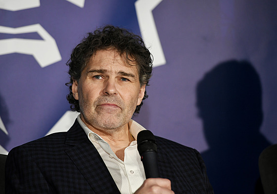 Jaromír Jágr na tiskové konferenci k majitelské zmn v Kladn.