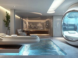 Úkryt pojmenovaný Aerie nabídne zájemc�m mimo jiné i luxusní wellness.