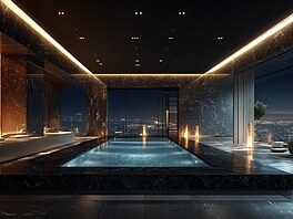 Bunkr má ve st�nách vestav�né speciální obrazovky, které vyvolají iluzi oken a...