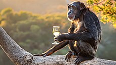 Primáti mají alkohol stejn rádi jako lidé.