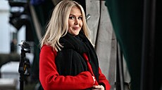 Karoline Leavittová b�hem rozhovoru pro Fox News  (21. ledna 2025)