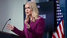 Karoline Leavittová na pravidelném denním brífinku v Bílém dom� (28. ledna 2025)