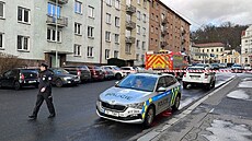 V centru Ústí nad Labem uniká plyn. Policisté ve spolupráci s hasii zajiují...