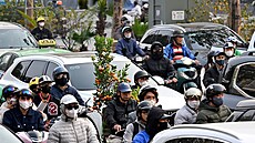 Doprava ve vietnamské Hanoji (22. ledna 2025)