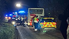 Smrtelná nehoda u obce Vitice na Kolínsku. (31. ledna 2025)