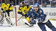 Kladenský úto�ník Jaromír Jágr b�hem zápasu s Litvínovem.