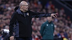 Plze�ský trenér MIroslav Koubek b�hem utkání v Bilbau.