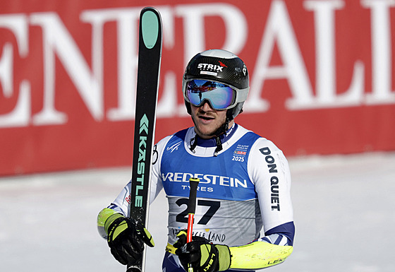 Jan Zabystan po dokonení mistrovského super-G.