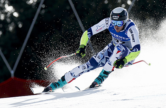 Jan Zabyst�an v super-G na mistrovství sv�ta v Saalbachu-Hinterglemmu.