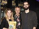 Janek Ledecký a jeho d�ti Ester a Joná� (29. zá�í 2021)