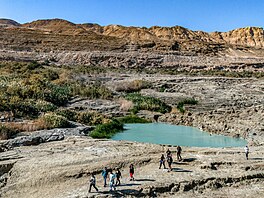 Mrtvé mo�e kv�li zm�nám klimatu i zna�nému odb�ru vody z p�ítok� dál vysychá....