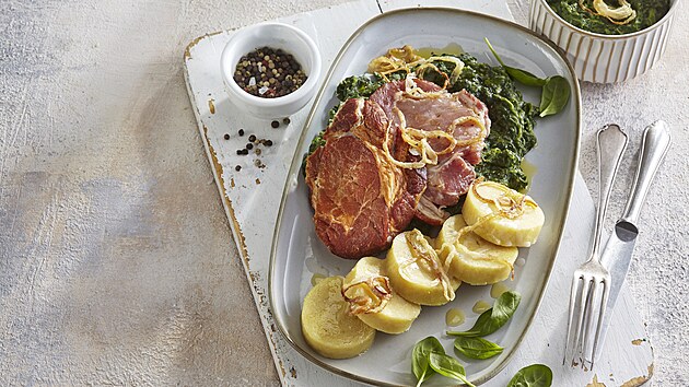 Uzená kotleta se penátem