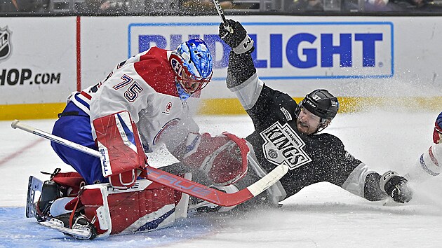 Warren Foegele dopad� do brankovi�t� Jakuba Dobe�e.