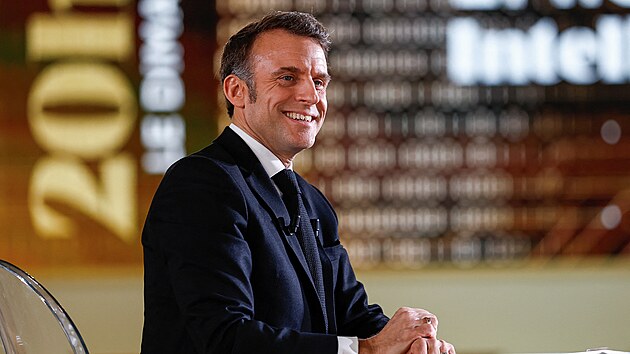 Francouzský prezident Emmanuel Macron hovo�í o plánovaných investicích do um�lé...