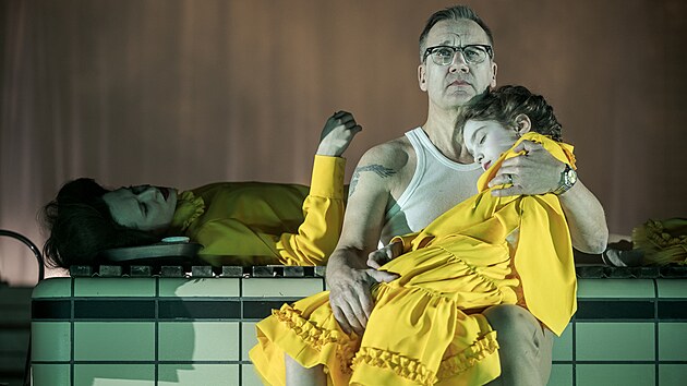 David Matásek během zkoušek představení Oresteia