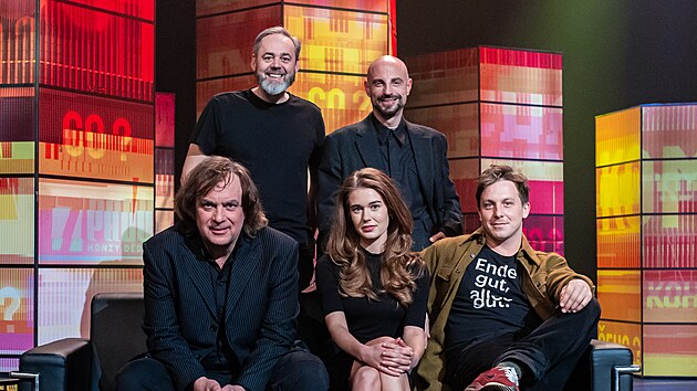 Tom� Matonoha, Honza D�dek, Jasm�na Houf, Filip Van�k a Kry�tof Barto� v po�adu 7 p�d� Honzy D�dka (4. �nora 2025)