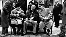 Jalta 1945: Winston Churchill, Franklin Delano Roosevelt a Josif Stalin na...