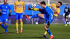 Vojt�ch Stránský (vlevo)  z Boleslavi a Daniel Truba� z Teplic.