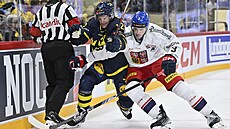 Ronald Knot (vpravo) se opírá do Maxe Friberga.