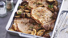 Zape�en� kotlety s houbami