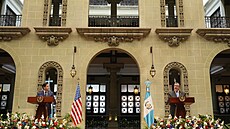 Prezident Guatemaly Bernardo Arévalo oznámil po schzce s americkým ministrem...