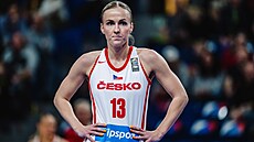 �eská basketbalistka Petra Hole�ínská p�i zápase kvalifikace na EuroBasket 2025...