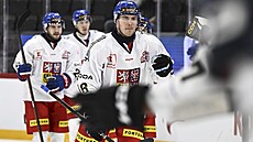 Lubo� Horký slaví se st�ída�kou trefu proti �výcarsku.